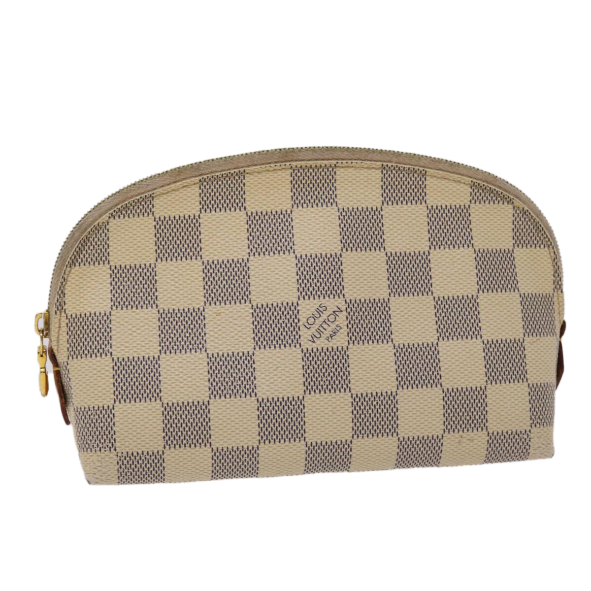 Louis Vuitton Damier Azur Pochette Cosmetic Pm Pouch N60024 Lv Auth 46937